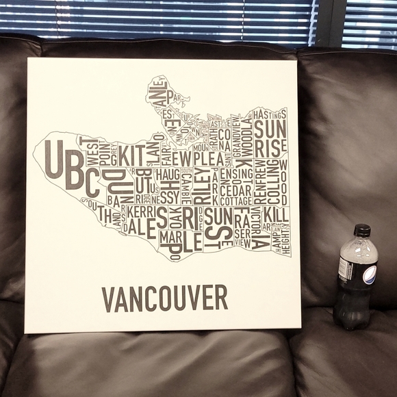 Wall decoration - Map of Vancouver - Picture 1 of 3
